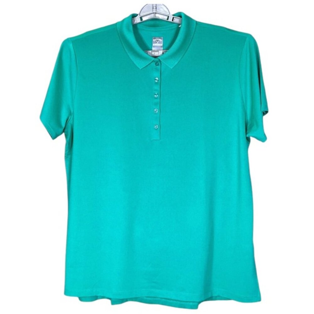 Callaway Golf Polo Women's Short Sleeve Opti-Dri Shirt Columbia Green Plus XXL - Picture 5 of 16